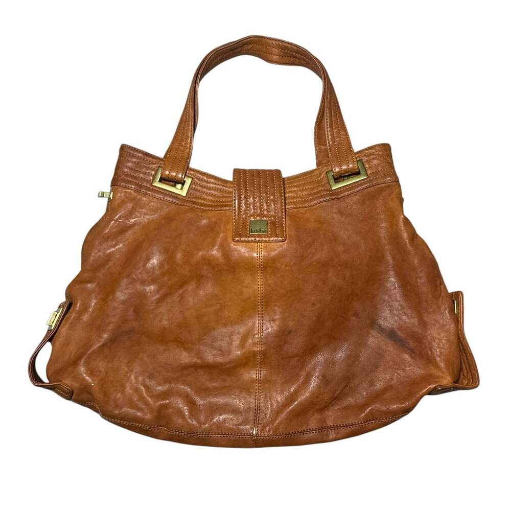 Kooba Brown Leather Hobo Shoulder Bag Purse